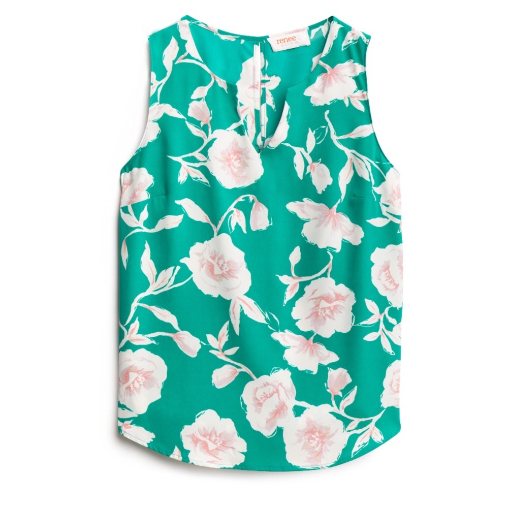 Renee C Split Neck Top